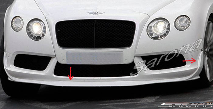 Custom Bentley GT  Coupe Front Lip/Splitter (2016 - 2017) - $980.00 (Part #BT-014-FA)